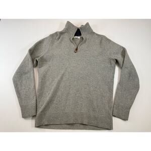 Ben Sherman Gray Wool Blend Quarter Zip Sweater XL Slim Fit